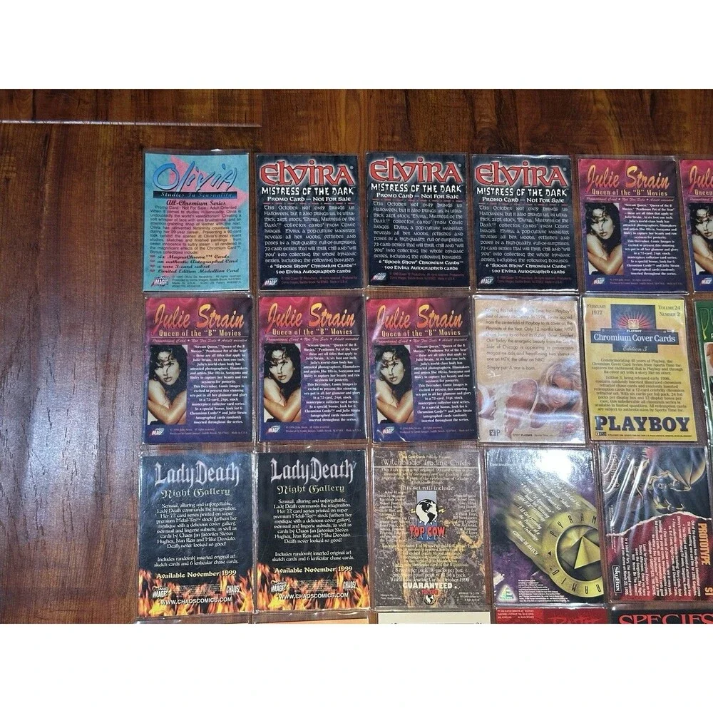 Lot of (46) Non-Sport Trading Promo Cards - Comics, Elvira, Fantasy & Adult Art